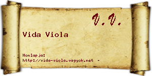 Vida Viola névjegykártya